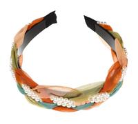 Lurrose Diadema Trenzada de Malla de Colores para Mujer y Niña Banda Ancha Antideslizante y Diseño Estético para Uso Diario y Fiestas