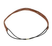 Lurrose Diadema Trenzada Doble Capa de Gamuza Café, Banda Cabello Estilo Retro, Accesorio Decorativo Trenzado para Mujer, Uso Diario y Eventos Sociales