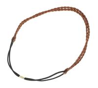 Lurrose Diadema Trenzada Tejida a Mano en Color Café, Banda Doble de Gamuza Trenzada, Accesorio Unisex para Cabello, Talla Única, Adecuado para Deporte y Uso Diario