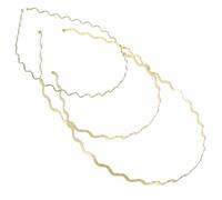 Lurrose Diademas Metálicas Onduladas Doradas Finas 3 Piezas para Mujer, Accesorios Ligeros y Duraderos para Exteriores y Uso Diario, Bandas Cabello Prácticas y Estilo Aleatorio