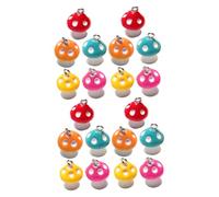 Lurrose Dijes para Hacer Joyas Artesanales de Resina Mini, Colgantes de Hongo Multicolor 20 Piezas, Bricolaje Creativo para Pulseras, Collares y Manualidades Diarias Color Aleatorio