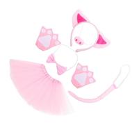 Lurrose Disfraz Infantil de Cerdito con Diadema Pajarita y Falda Rosa para Fiesta y Actuación Accesorios Cómodos y Flexibles