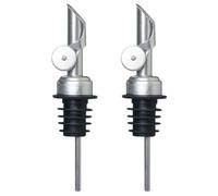 Lurrose Dispensador de Aceite Inoxidable 2 Piezas, Vertedores Automáticos para Botellas de Licor y Aceite, Picos Vertedores para Cocina y Bar, Accesorios Antigoteo para Uso Doméstico