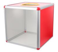 Lurrose donación urna aleación transparente reunión lotería tombola caja de sugerencias contenedor almacenamiento comentario caja clara punta olla para la recaudación de fondos votación 30Cm