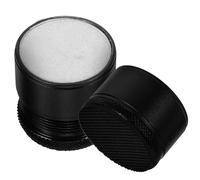 Lurrose Elevadores Metálicos para Patas de Muebles, 2 Piezas, Tamaño Pequeño Negro, Elevador Ajustable para Sofá, Cama y Escritorio, Soporte Resistente Antideslizante para Protección