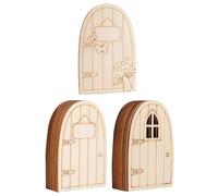 Lurrose en Adornos de Madera Forma de Cabaña de Madera 30 Piezas Versátiles y Fáciles de Usar para de Fiestas y Hogar