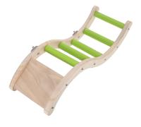 Lurrose Escalera para Pájaros de Plástico Verde, Juguete para Loros Que Mejora Habilidades Motoras y Afila Garras, Adecuado para Decoración del Hogar y Jaulas