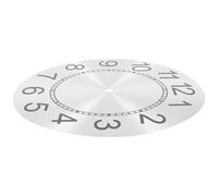 Lurrose Esfera de Reloj de Aluminio Plateado 20 Cm para Mecanismo de Reloj de Pared DIY Panel Metálico Redondo Resistente para Reparación y Kit de Movimiento Digital