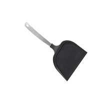 Lurrose Espátula de Cocina de Nylon Mango de Acero Inoxidable Pala Antiadherente Negra para Freír Pescado y Wok Herramienta Resistente para Uso Doméstico y Profesional