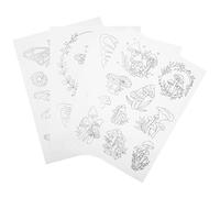 Lurrose Estabilizador Soluble en Agua para Bordado, 4 Hojas Rasgables para Costura a Mano, Papel para Bordar Camisas, Lámina Creativa DIY para Manualidades y Ropa