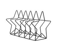 Lurrose Estantería Metálica de Escritorio en Forma de Estrella, Soporte Organizador de Libros y Revistas, Diseño Minimalista en Hierro Negro para Oficina y Hogar, Sujeta Libros Funcional