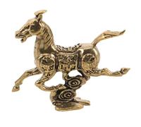 Lurrose Estatua de Caballo de Latón Pequeña Detalles Realistas, Símbolo Auspicioso para Decoración de Escritorio y Adorno del Festival de Primavera Chino