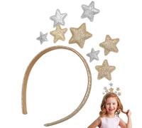 Lurrose Estrella cinta para la cabeza de Navidad cinta para el pelo bonita estrella cinta para el pelo decoración navideña buen deslizamiento al nuevo año cinta fiesta festival vacaciones cumpleaños