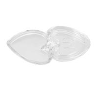 Lurrose Estuche Compacto Vacío en Forma de Corazón, Bandeja Acrílica Transparente para Polvos, Rubor E Iluminador, Mini Paleta de Maquillaje Portátil para Retoques y Almacenamiento