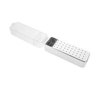 Lurrose Estuche Organizador y Protección contra Polvo 40 Agujeros para Brocas de Uñas Tapa Transparente Acrílica para Uso Profesional y Doméstico
