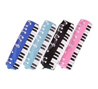 Lurrose Estuche para Lápices Cuadrado De Tela Oxford 4 Piezas Negro Azul Claro Azul Rosa para Estudiantes De Primaria Cremallera Seguro Uso Escolar Diario