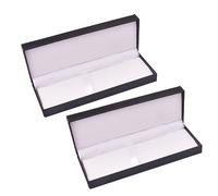 Lurrose Estuche para Lápices Portalápices Negro Resistente al Agua de Cuero PU 170x62x29 Mm, 2 Piezas, Portátil para Oficina y Obsequio Empresarial