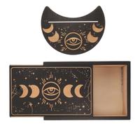 Lurrose Estuche y Exhibición Conveniente para Cartas del Tarot de y de Madera Soporte para Resistencia al Desgaste Adecuado para Decoración de Escritorio o Dormitorio Decoración