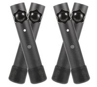 Lurrose Extensores para Patas de Mesa Metálicos Ajustables 20 Cm, 4 Piezas, Elevadores Antideslizantes para Patas Rectas o Plegables, Soporte Estable para Muebles y Escritorios