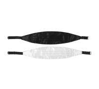 Lurrose Fajín Formal Ajustable para Hombre, 2 Piezas Negro y Blanco, Banda de Cintura Elástica para Traje y Esmoquin, Accesorios para Bodas y Eventos Formales