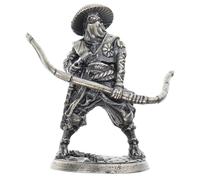 Lurrose Figura de Acción Samurái Miniatura de Metal, Estatua Japonesa para Jardín Pequeño, Decoración Cultural para Exteriores, Microestatua Samurái Antigua 1 Pieza, Adorno Histórico