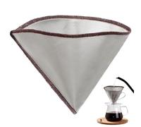 Lurrose Filtro de Café Reutilizable de Acero Inoxidable 304 para 1-4 Personas, Malla Fina Cónica sin Papel, Pantalla de Café Espresso para Uso Doméstico, Filtro Duradero y Ecológico
