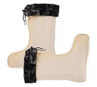Lurrose Forros para Botas de Lluvia Cálidos y Antideslizantes de Algodón de Fibra Larga, Desmontables y Gruesos para Invierno y Meses Fríos, Talla 39, Blanco