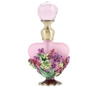 Lurrose Frasco de Perfume Vacío Retro de 5 Ml, Frasco de Vidrio Esmaltado con Diseño de Ala en Color Púrpura, Adecuado para Aromaterapia y Decoración del Hogar