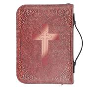 Lurrose Funda de Libro de Pu Marrón con Diseño Vintage y Asa de Transporte para Protección en Estudio y Reuniones en Iglesia