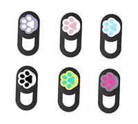Lurrose Funda para Cámara Piezas Diseño de de Gato Protección de Privacidad para Portátiles y Tabletas de Usar Adhesiva Color Negro