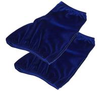 Lurrose Fundas Elásticas para Patines de Hielo, Protector de Botas de Poliéster Azul Marino, Talla M, Accesorio para Patinaje sobre Hielo y Hockey, Cubiertas Duraderas y Ajustables