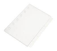 Lurrose Fundas para Carpeta Recargable Acrílica Transparente A7 6 Piezas Anillas Desmontables para Hojas Sueltas Cubierta Protectora para Planificador DIY Uso Escolar Oficina y Hogar