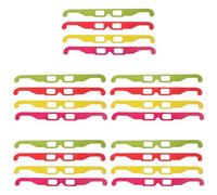 Lurrose Gafas 3D de Cartón Anaglifo para Niños y Adultos, Set de 20 Unidades Lentes Rojas, Amarillas, Verdes y Rosas, Portátiles y Ligeras para Películas 3D, Televisión y Fiestas