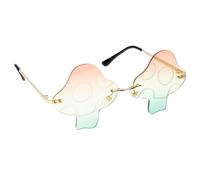 Lurrose Gafas de Sol Forma de Hongo sin Montura de Metal, 1 Par