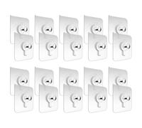 Lurrose Ganchos Adhesivos para Colgar Cuadros y Decoraciones en Baños y Oficinas, Acero Inoxidable y Acrílico, sin Taladro, 40 Piezas, Compatibilidad