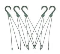 Lurrose Ganchos Colgantes para Macetas de Pared 5 Unidades Soporte Plástico Verde 45 Cm 3 Ganchos para Macetas Colgantes Adecuado para Balcones y Decoración de Jardín