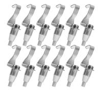 Lurrose Ganchos para Colgar Cuadros de Acero Ajustables, 12 Unidades, Sistema de Suspensión Resorte para Rieles y Cables, Uso en Galerías, Museos y Decoración del Hogar