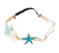 Lurrose Glitter sirena cinta para la frente, bonito gato oreja cinta de pelo de malla diadema fiesta Supplies decoraciones para bebé niña niños (azul)