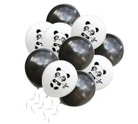 Lurrose Globos de Látex de 12 Pulgadas Diseño de Panda Conjunto de 20 Piezas 10 Globos de Panda Hojas de Bambú Decoración para Fiestas Temáticas y Accesorios Fotográficos