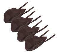 Lurrose Gorros de Chef Unisex Estilo Japonés Ajustables para Cocina, Pack 4 Unidades Color Café Oscuro, Lavables para Personal de Servicio de Alimentos y Restaurantes