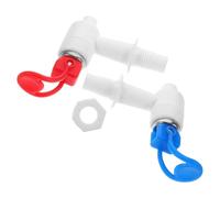 Lurrose Grifo Dispensador de Agua Botón Pulsador, Válvula de Plástico para Enfriadoras, Juego de 2 Piezas, Agua Fría y Caliente, Compatible para Hogar y Oficina