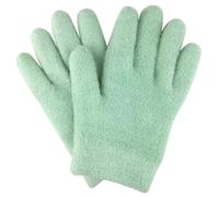 Lurrose Guantes Exfoliantes de Gel Hidratantes y Blanqueadores para Manos y Pies, Paquete de 2 Pares (1 Verde para Manos y 1 Verde para Pies) para Cuidado Spa y Piel Seca