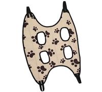 Lurrose Hamaca para Gatos y Perros Pequeños Resistente al Desgaste Tela Transpirable y Cuatro Orificios Integrada para Baño y Corte de Uñas Fácil y Cómodo