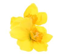 Lurrose Horquilla de Flores Cabello Estilo Bohemio Diseño Realista de Narciso Amarillo en Plástico, Versátil para Peinados Hanfu Domar el Cabello Encrespado