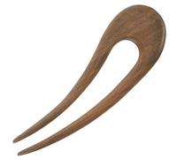 Lurrose Horquilla Francesa de Madera de Sándalo Verde 14,5x4,3 Cm para Cabello Grueso y Largo, Accesorio Clásico para Moño, Alfileres para Mujer en Cuidado del Cabello