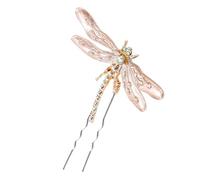 Lurrose Horquilla Pelo de Aleación en Forma de Libélula, Accesorio Decorativo para Novia y Mujer, Horquillas de Boda Elegantes, Palillo Cabello en U, Adecuado para Peinados Formales y Uso