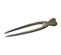 Lurrose Horquilla Pelo de Madera Verde Natural Doble Punta en Forma de Corazón, Accesorios para Moños y Peinados Vintage, Palitos para Cabello Largo, Uso Diario y Eventos