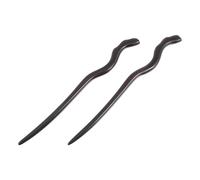 Lurrose Horquillas Cabello Oriental de Ébano Negro 2 Piezas, Pasador de Pelo Antiguo para Peinados Hanfu y Tocados Tradicionales en Fiestas y Festivales