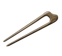 Lurrose Horquillas Francesas para Cabello Grueso en Forma de U de Madera de Sándalo Verde, Accesorio para Moño Recogido en Bodas y Fiestas para Mujeres