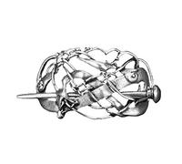 Lurrose Horquillas Moño Pelo Vikingo Palo De Pelo Deslizante Vikingo Metal Horquilla Niña Mujer Pinzas De Pelo Retro Para Mujer Pasadores De Aleación Para El Cabello Perder Chica